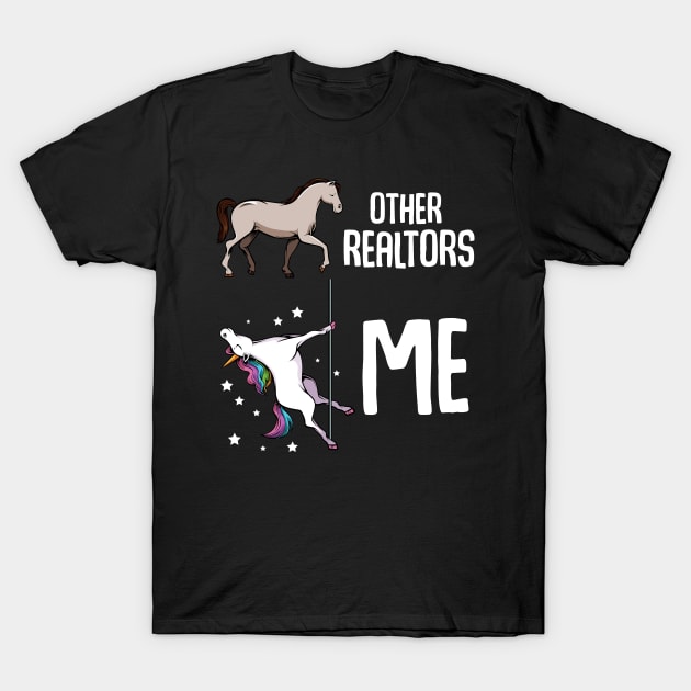 Realtor - Magical Unicorn Real Estate Agent T-Shirt by Lumio Gifts